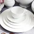 Serwis obiadowo - herbaciany na 12 osób (105 el.) Bogucice - Lolita White 1166