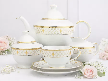 Garnitur do herbaty na 12 osób (39 el.) Bogucice - Lira 1103