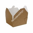Lunch Box 11 x 9 x 5 cm - Opakowanie 50 szt.- Eco papier biały/kraft E.LB11-OP