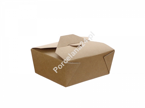 Lunch Box 11 x 9 x 5 cm - Opakowanie 50 szt.- Eco papier biały/kraft E.LB11-OP Lunch Box 11 x 9 x 5 cm - Opakowanie 50 szt.- Eco papier biały/kraft E.LB11-OP