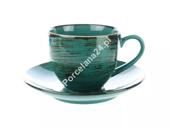 Filiżanka ze spodkiem 0,3 L / 16 cm Bogucice - Alumina Nostalgia Emerald 992 Filiżanka ze spodkiem 0,3 L / 16 cm Bogucice - Alumina Nostalgia Emerald 992
