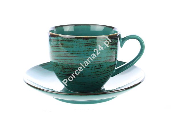 Filiżanka ze spodkiem 0,3 L / 16 cm Bogucice - Alumina Nostalgia Emerald 992 Filiżanka ze spodkiem 0,3 L / 16 cm Bogucice - Alumina Nostalgia Emerald 992