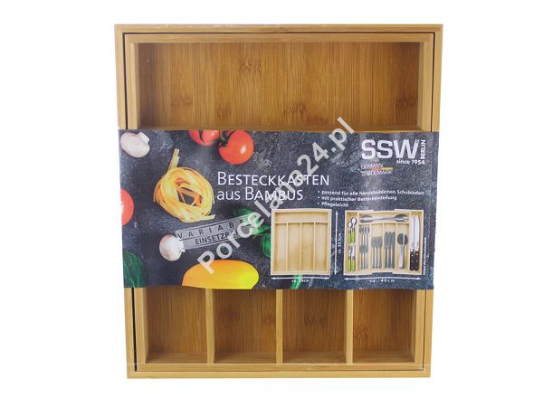 Wkład do szuflady na sztućce SSW - Bambusowy regulowany 14.700112 Wkład do szuflady na sztućce SSW - Bambusowy regulowany 14.700112