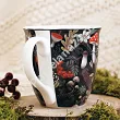 Kubek baryłka z wywiniętym rantem 0,63 L Altom Design - Muchomory czarny 07.KB.3058