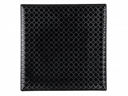 Talerz płytki kwadratowy 30,5x30,5 cm Lubiana - Marrakesz Czarny