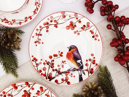 Komplet 2 talerzy deserowych 19 cm Duo - Christmas Birds 3 15.CHBI3.K2TD