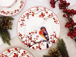 Komplet 2 talerzy deserowych 19 cm Duo - Christmas Birds 3 15.CHBI3.K2TD
