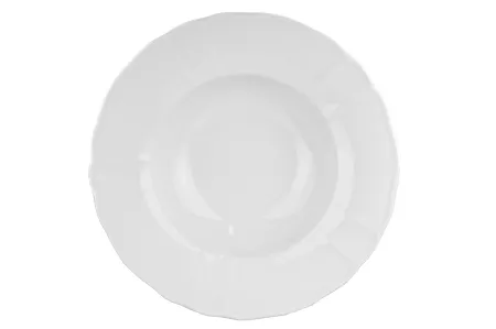 Talerz głęboki 27 cm (do pasty) Lubiana - Maria biała (nr 3528)