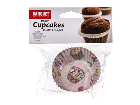Papierowe foremki do babeczek / muffinek (100 szt.) Banquet - 44900249-R