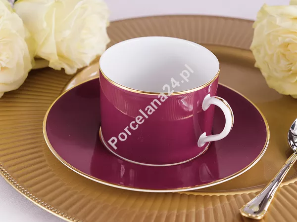 Filiżanka ze spodkiem 0,23 L / 16 cm Porcel - Violet 10.VI.FS23 Filiżanka ze spodkiem 0,23 L / 16 cm Porcel - Violet 10.VI.FS23