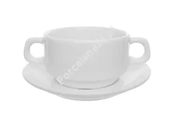Bulionówka z uszami ze spodkiem 0,32 L / 16 cm Lubiana - Hel (nr 0617, 0615)
