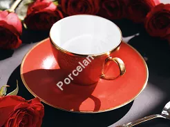 Filiżanka ze spodkiem 0,26 L / 17 cm Porcel - Rouge GIFT BOX 10.RO.FS26