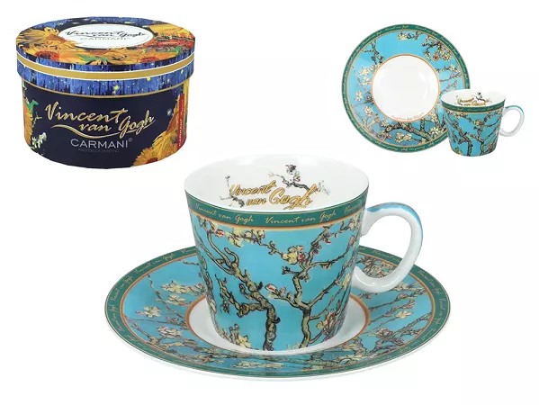 Filiżanka ze spodkiem do espresso 0,1 L Carmani - Vincent van Gogh - Kwitnący migdałowiec 33.830-0750 Filiżanka ze spodkiem do espresso 0,1 L Carmani - Vincent van Gogh - Kwitnący migdałowiec 33.830-0750