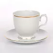 Filiżanka ze spodkiem (cappuccino) 0,35 L / 17 cm Chodzież - MariaPaula ZŁOTA LINIA L02