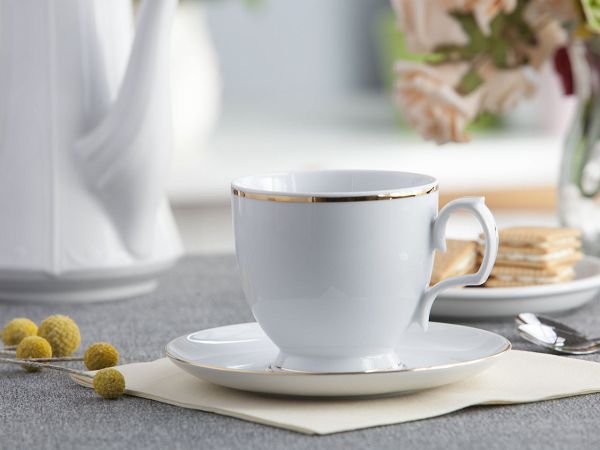 Filiżanka ze spodkiem (cappuccino) 0,35 L / 17 cm Chodzież - MariaPaula złota linia L02 Filiżanka ze spodkiem (cappuccino) 0,35 L / 17 cm Chodzież - MariaPaula złota linia L02