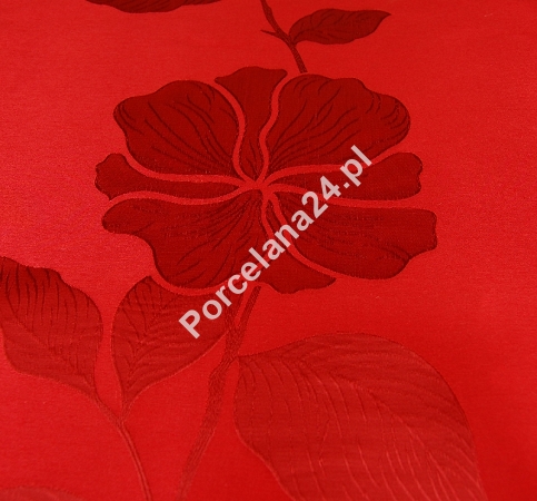 Obrus prostokątny 140 x 190 cm Surbo - DKW Czerwony Kwiat 81.DKWCK01 Obrus prostokątny 140 x 190 cm Surbo - DKW Czerwony Kwiat 81.DKWCK01