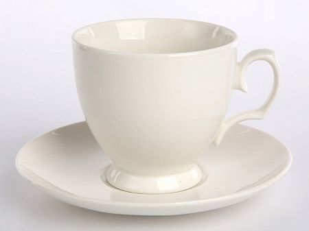 Filiżanka ze spodkiem 0,22 L / 15 cm Karolina - MariaPaula Ecru (Klasyka)