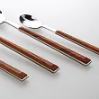 Komplet sztućców 24 cz. na 6 osób PINTI1929 - Sushi Queen Mahoń (2.5 mm) - pudełko 23.17B0.7091.K24