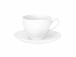 Filiżanka ze spodkiem 0,25 L/15,7 cm Ćmielów - Oktawa biała 0001