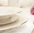 Serwis obiadowo - herbaciany na 12 osób (105 el.) Bogucice - Lolita Cream Gold 1258
