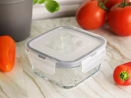 Pojemnik kwadratowy 1150 ml z pokrywką LAV - Fresco 4K.FRE.249