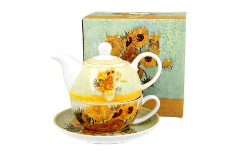Komplet do herbaty (3 el.) Duo - Sunflowers by Vincent Van Gogh 15.SUN.DFS