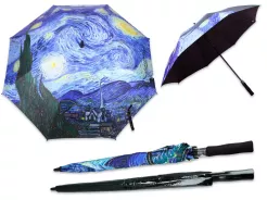 Parasol oautomatyczny 93 cm Carmani - Vincent van Gogh - Gwiaździsta Noc 33.021-6622