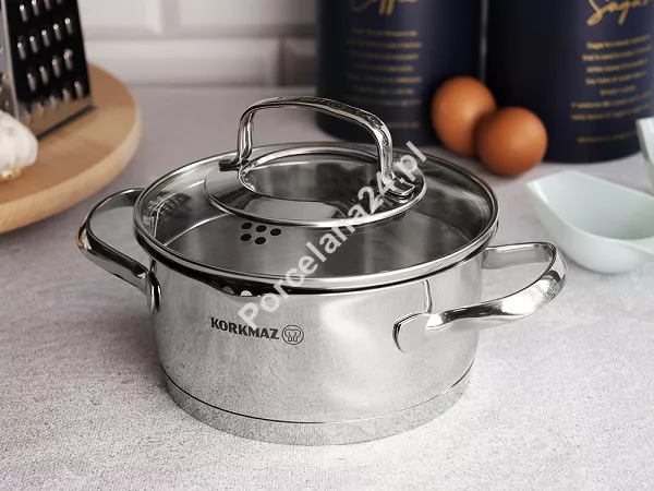 Garnek z pokrywą 1,6L 16 cm x 8 cm - Korkmaz Steama A1990 Garnek z pokrywą 1,6L 16 cm x 8 cm - Korkmaz Steama A1990