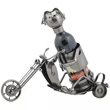 Stojak na butelkę 0,75 L Motocyklista - Hinz Design W27 Stojak na butelkę 0,75 L Motocyklista - Hinz Design W27