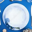 Komplet talerzy na 6 osób (18 el.) Lubiana - Vanilla Hortensja niebieska