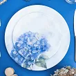 Komplet talerzy na 6 osób (18 el.) Lubiana - Vanilla Hortensja niebieska