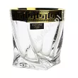 Kpl. szklanek do whisky 340 ml (6 szt.) Bohemia - QUADRO VERSO GOLD 4SB.QUV.949681