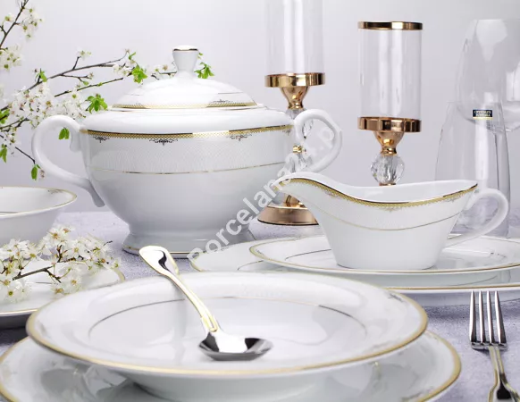 Serwis obiadowy na 6 osób (25el) Bogucice - Luxor Gold 1089 Serwis obiadowy na 6 osób (25el) Bogucice - Luxor Gold 1089