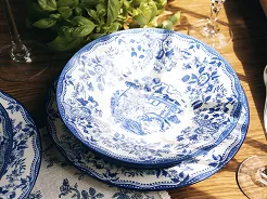 Komplet talerzy na 6 osób (18 el) Arca Italy - Old London Blue