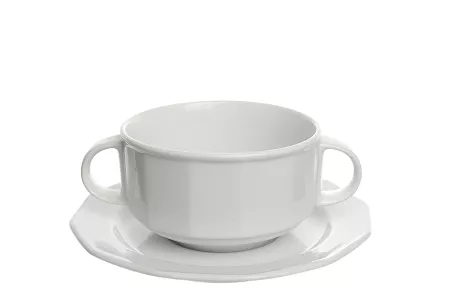 Bulionówka z uszami ze spodkiem 0,32 L/16 cm Lubiana - Merkury (nr 0716, 0715)