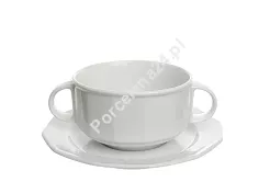 Bulionówka z uszami ze spodkiem 0,32 L/16 cm Lubiana - Merkury (nr 0716, 0715)