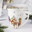 Kubek z zaparzaczem 0,36 l  Duo - Christmas Village 15.CHV.KZ