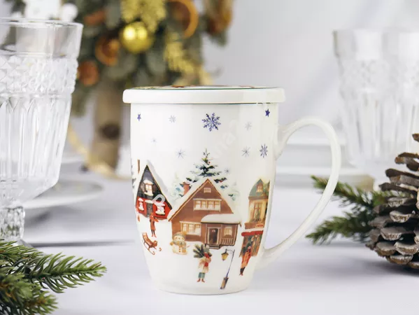 Kubek z zaparzaczem 0,36 l  Duo - Christmas Village 15.CHV.KZ Kubek z zaparzaczem 0,36 l  Duo - Christmas Village 15.CHV.KZ