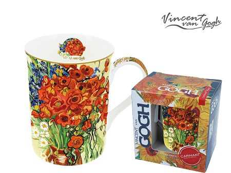 Kubek 0,42 L Carmani - Vincent van Gogh - Maki w wazonie 33.830-2307