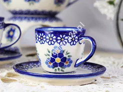 Filiżanka ze spodkiem do espresso 0,11 L / 12,5 cm Bolesławiec - Altmańska Polana