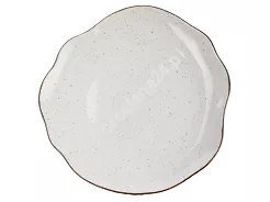 Talerz płytki 28 cm Lubiana - Stone Age / Kremowy