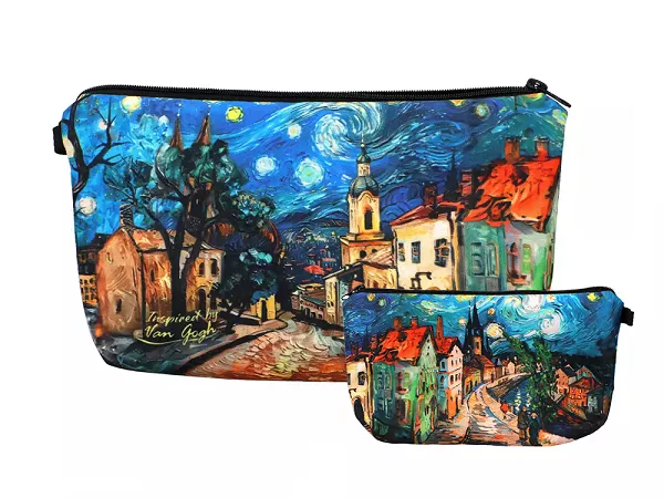 Kosmetyczka 14,5 x 10 cm Carmani - Inspirowana malarstwem, Miasteczko 33.021-4849 Kosmetyczka 14,5 x 10 cm Carmani - Inspirowana malarstwem, Miasteczko 33.021-4849