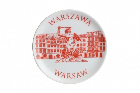 Talerzyk 8 cm Omel - Warszawa Czerwony 31.PWA06C
