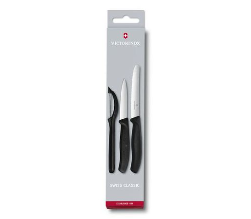 Komplet noży z obieraczką (3el) Victorinox - Swiss Classic Black V.SC.B.6.7113.31 Komplet noży z obieraczką (3el) Victorinox - Swiss Classic Black V.SC.B.6.7113.31