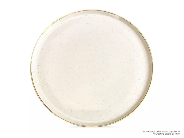 Talerz płytki 27 cm  Bogucice - Alumina Granite Cool White Gold Nordica 1128G Talerz płytki 27 cm  Bogucice - Alumina Granite Cool White Gold Nordica 1128G