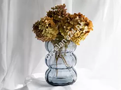 Wazon ryflowany 26,5 cm Krosno - Bubble Szaro-niebieski 44.WA-D063-0265SN