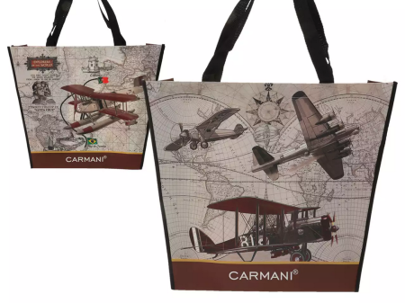 Torba na ramię 46x38x11 cm Carmani - Historyczne podróże powietrzne 33.021-9023