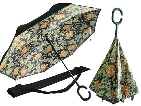 Parasol odwrotnie otwierany 80 cm Carmani - William Morris Cotton Lawn 33.021-7230