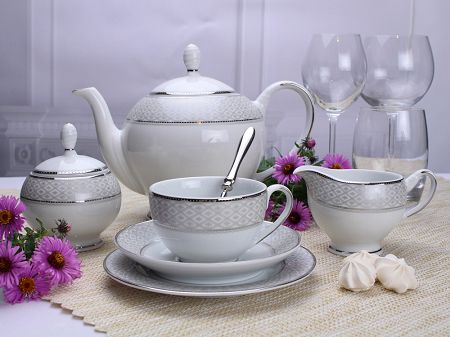 Garnitur do herbaty na 6 osób (20 el.) Bogucice - Rodan 1081 - WYPRZEDAŻ (W806)