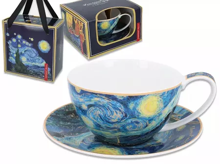 Filiżanka ze spodkiem 0,36 L Carmani - Vincent van Gogh - Gwiaździsta Noc 33.830-3210